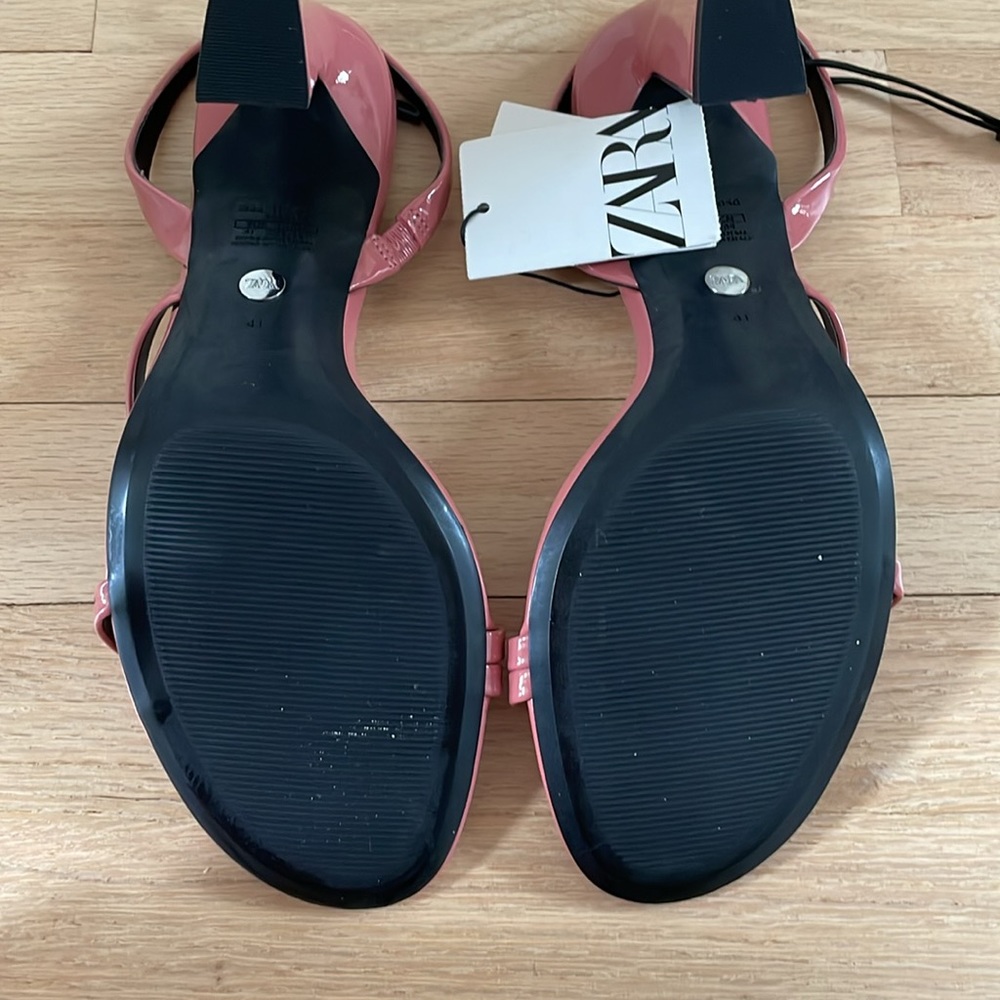 Zara pink wide strappy heel size 41 - Picture 5 of 7